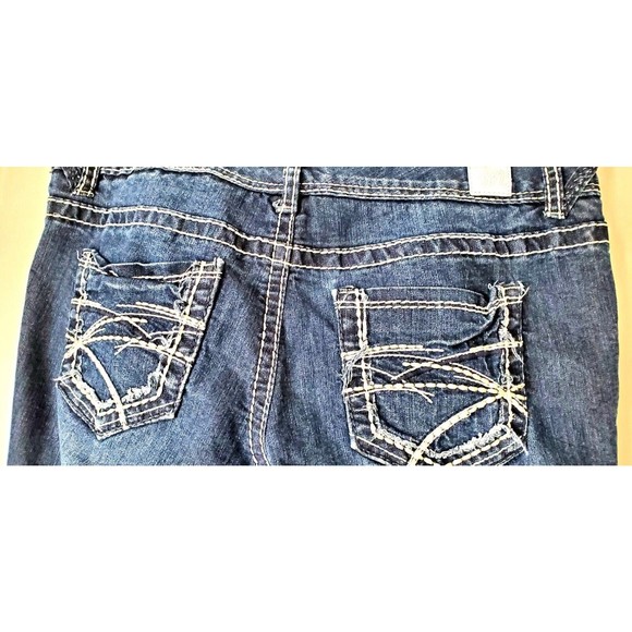 Maurices Womens Straight Leg Jeans (7/8) Short Stretch Dark Wash - Picture 5 of 8